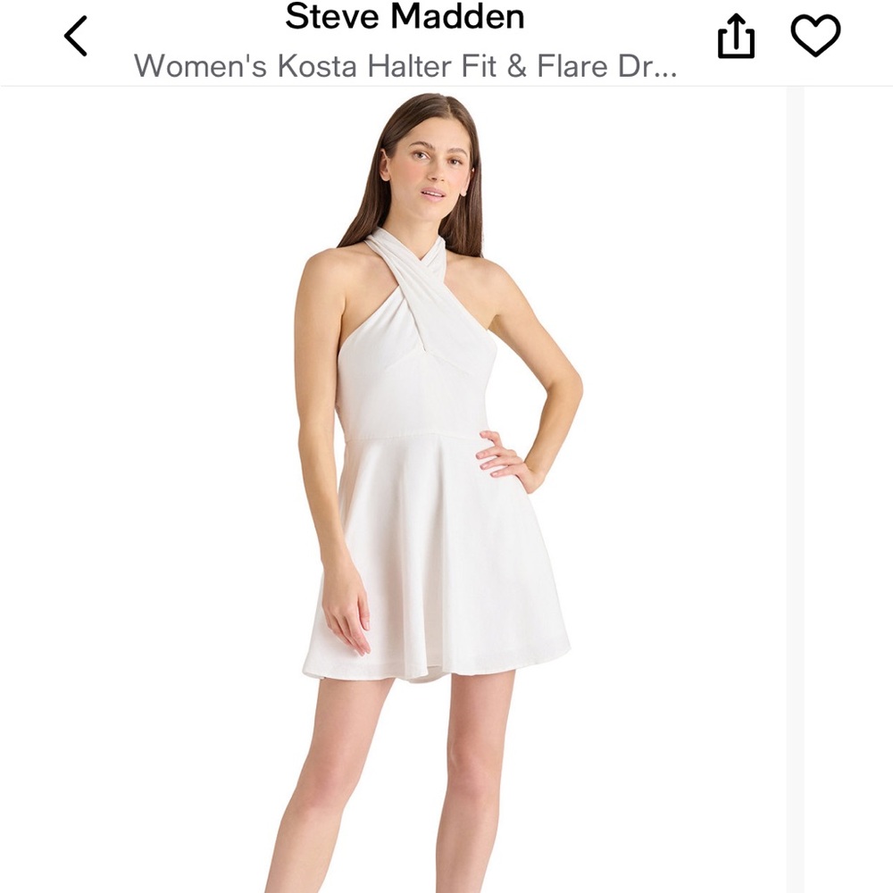 NWT Steve Madden Ivory Halter Dress